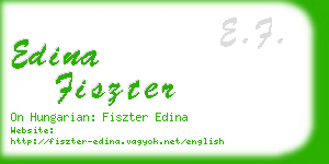 edina fiszter business card